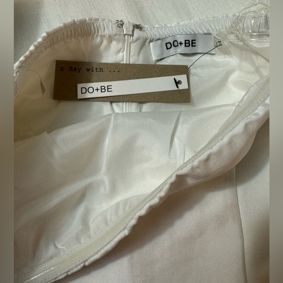 Do+Be | White Satin Off Shoulder Midi Dress | S - Picture 7 of 13